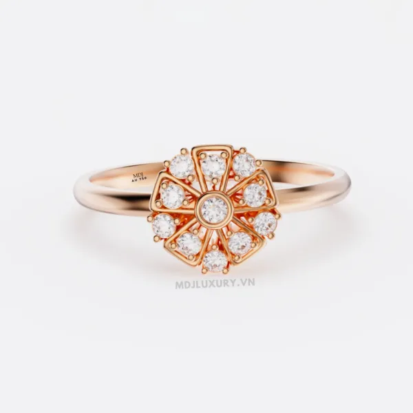 Nhẫn nữ vàng Ý 18K MDJ flower F003 – Luxury