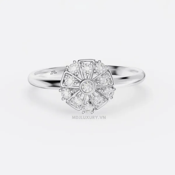 Nhẫn nữ vàng Ý 18K MDJ flower F003 – Luxury