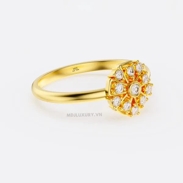 Nhẫn nữ vàng Ý 18K MDJ flower F003 – Luxury