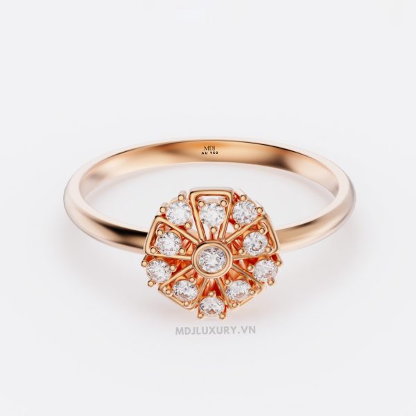 Nhẫn nữ vàng Ý 18K MDJ flower F003 – Luxury