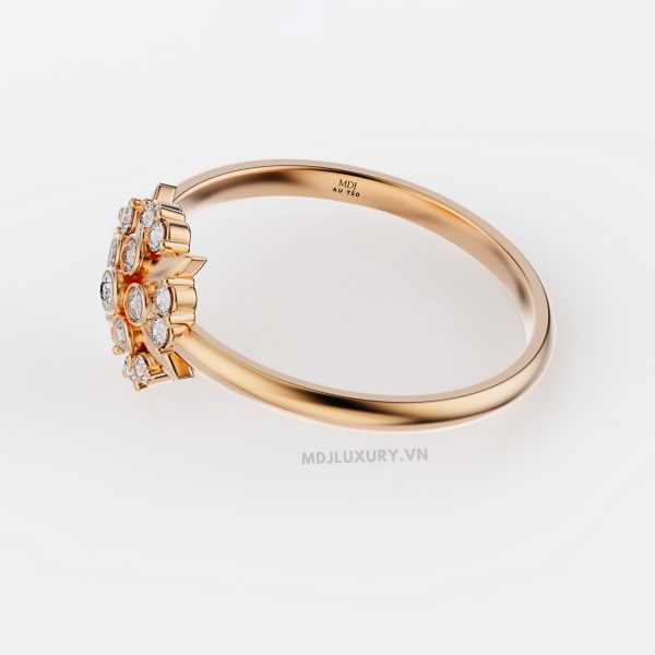 Nhẫn nữ vàng tây cao cấp 14K MDJ flower F004 – Luxury