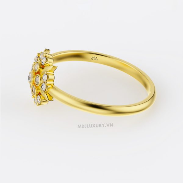 Nhẫn nữ vàng tây cao cấp 14K MDJ flower F004 – Luxury