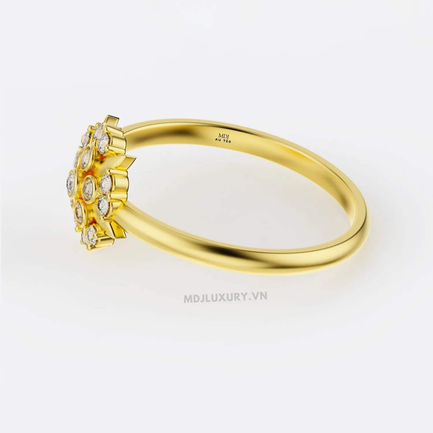 Nhẫn nữ vàng tây cao cấp 14K MDJ flower F004 – Luxury