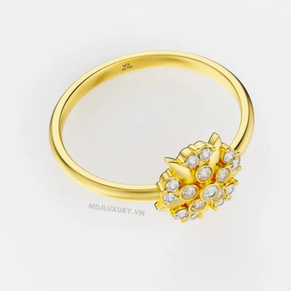 Nhẫn nữ vàng tây cao cấp 14K MDJ flower F004 – Luxury