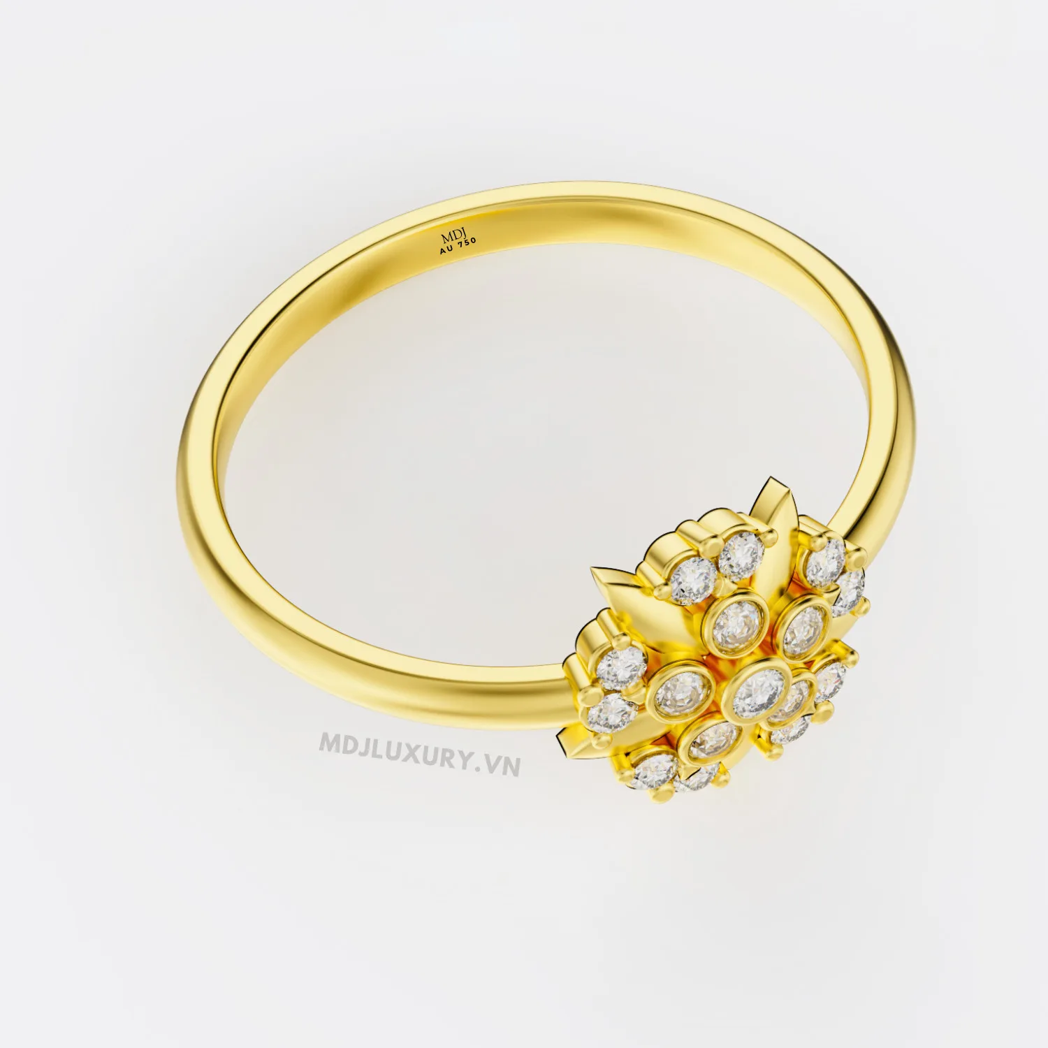 Nhẫn nữ vàng tây cao cấp 14K MDJ flower F004 – Luxury