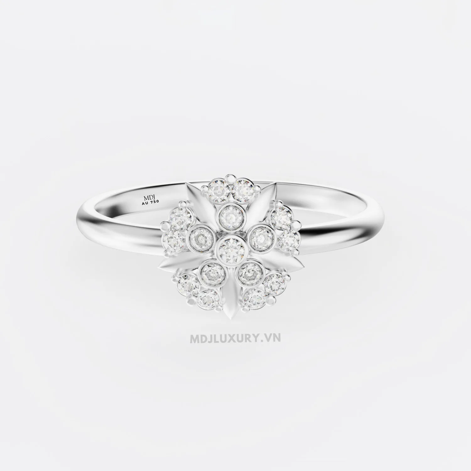 Nhẫn nữ vàng tây cao cấp 14K MDJ flower F004 – Luxury