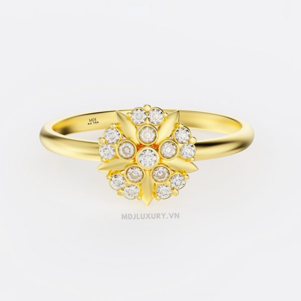 Nhẫn nữ vàng tây cao cấp 14K MDJ flower F004 – Luxury