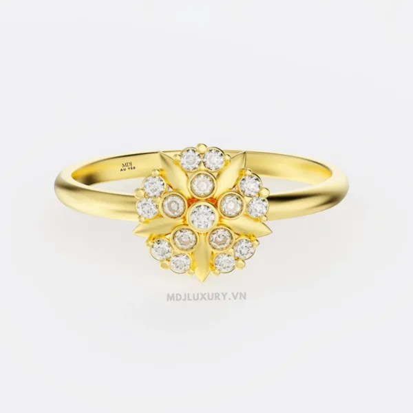 Nhẫn nữ vàng tây cao cấp 14K MDJ flower F004 – Luxury