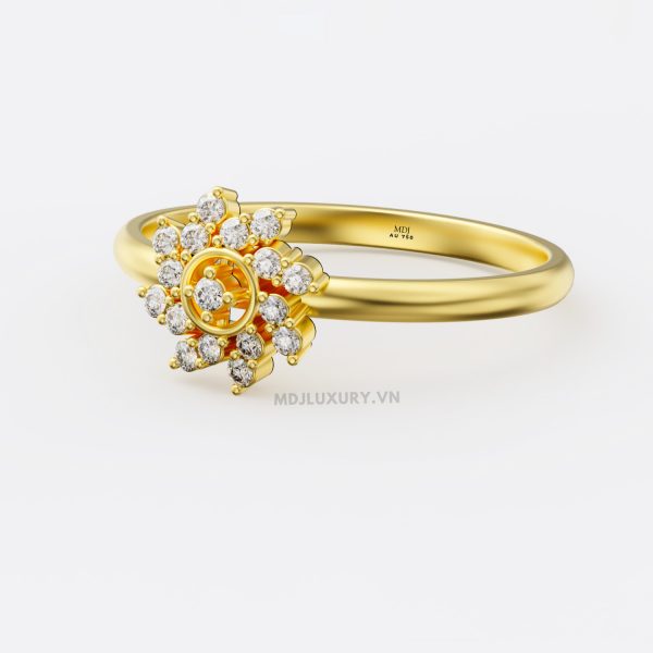 Nhẫn nữ vàng tây 14K Cao cấp MDJ flower F007