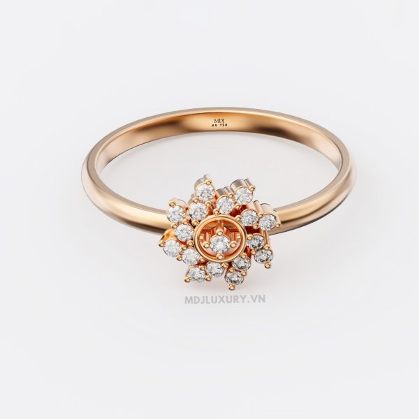 Nhẫn nữ vàng tây 14K Cao cấp MDJ flower F007
