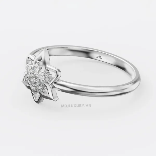 Nhẫn Nữ Cầu Hôn Kim Cương Cao Cấp MDJ flower F008