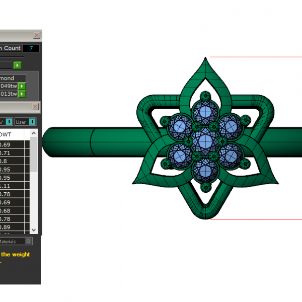 Nhẫn Nữ Cầu Hôn Kim Cương Cao Cấp MDJ flower F008