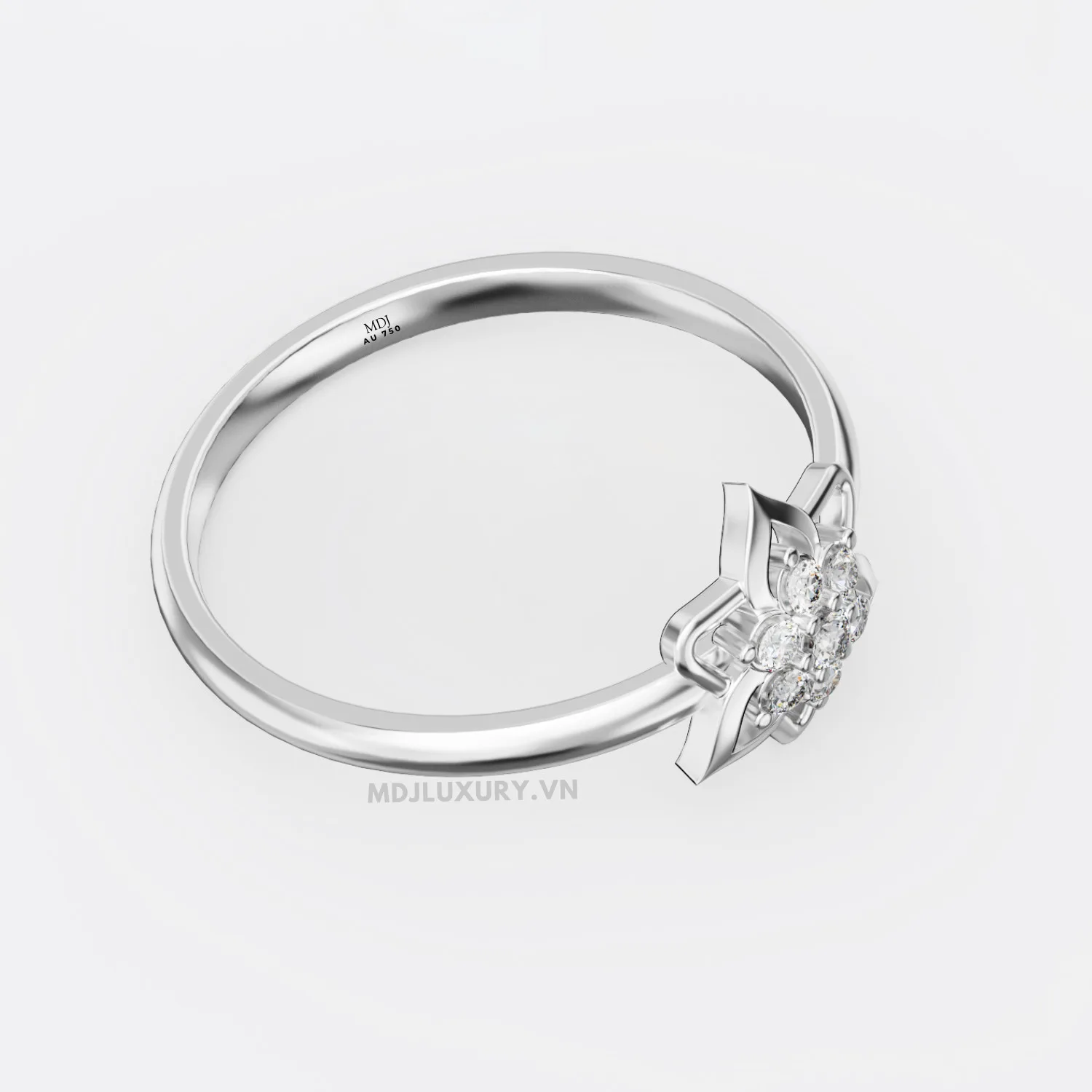 Nhẫn Nữ Cầu Hôn Kim Cương Cao Cấp MDJ flower F008