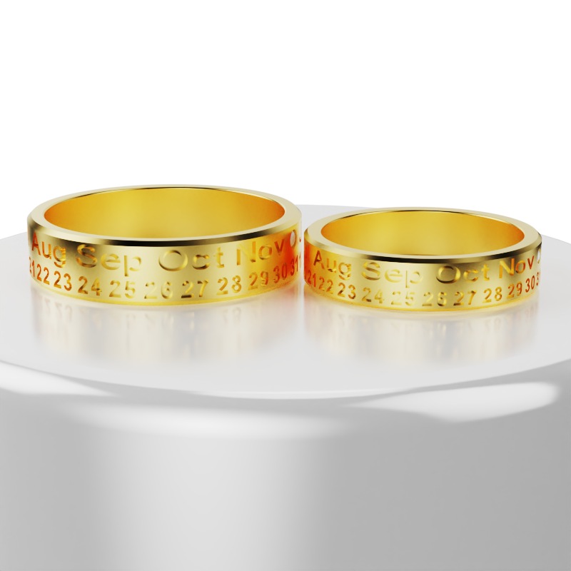 Nhẫn cưới vàng 18k trơn