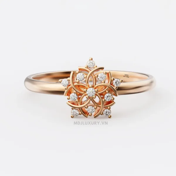 Nhẫn Nữ Vàng Tây 14K MDJ flower F009