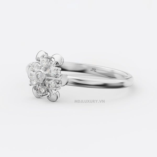 Nhẫn Nữ Cầu hôn vàng tây 16k MDJ flower F011