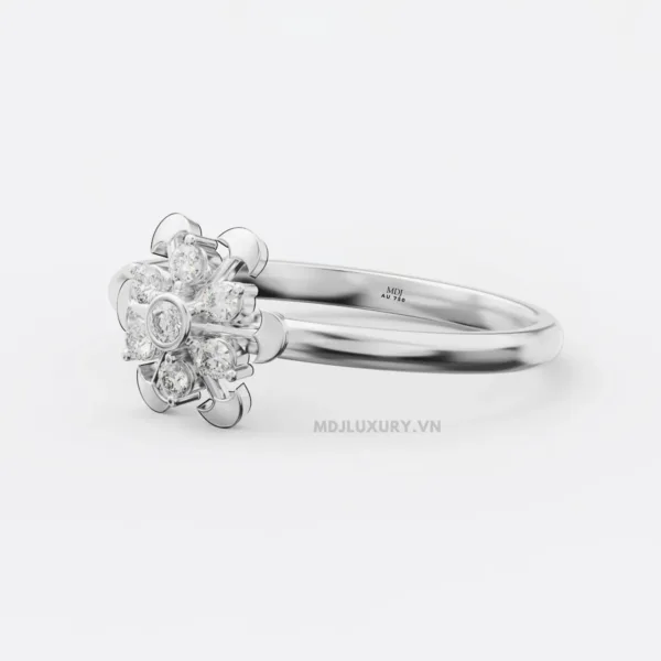 Nhẫn Nữ Cầu hôn vàng tây 16k MDJ flower F011
