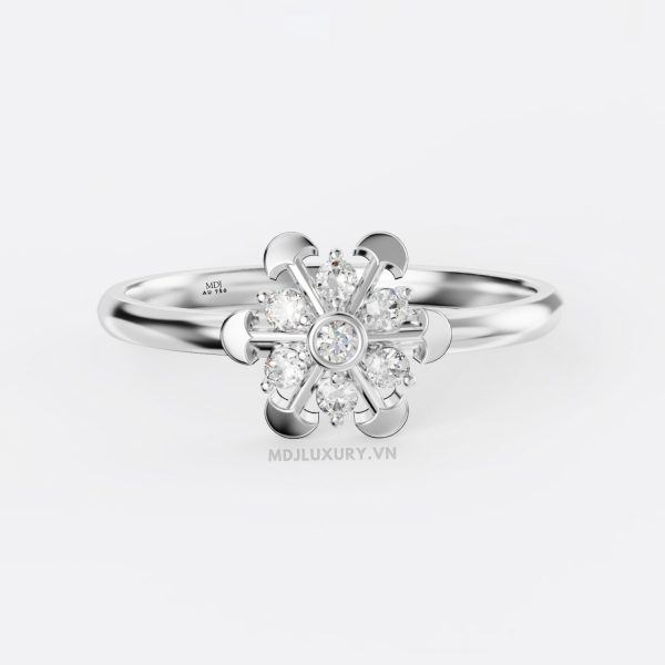 Nhẫn Nữ Cầu hôn vàng tây 16k MDJ flower F011