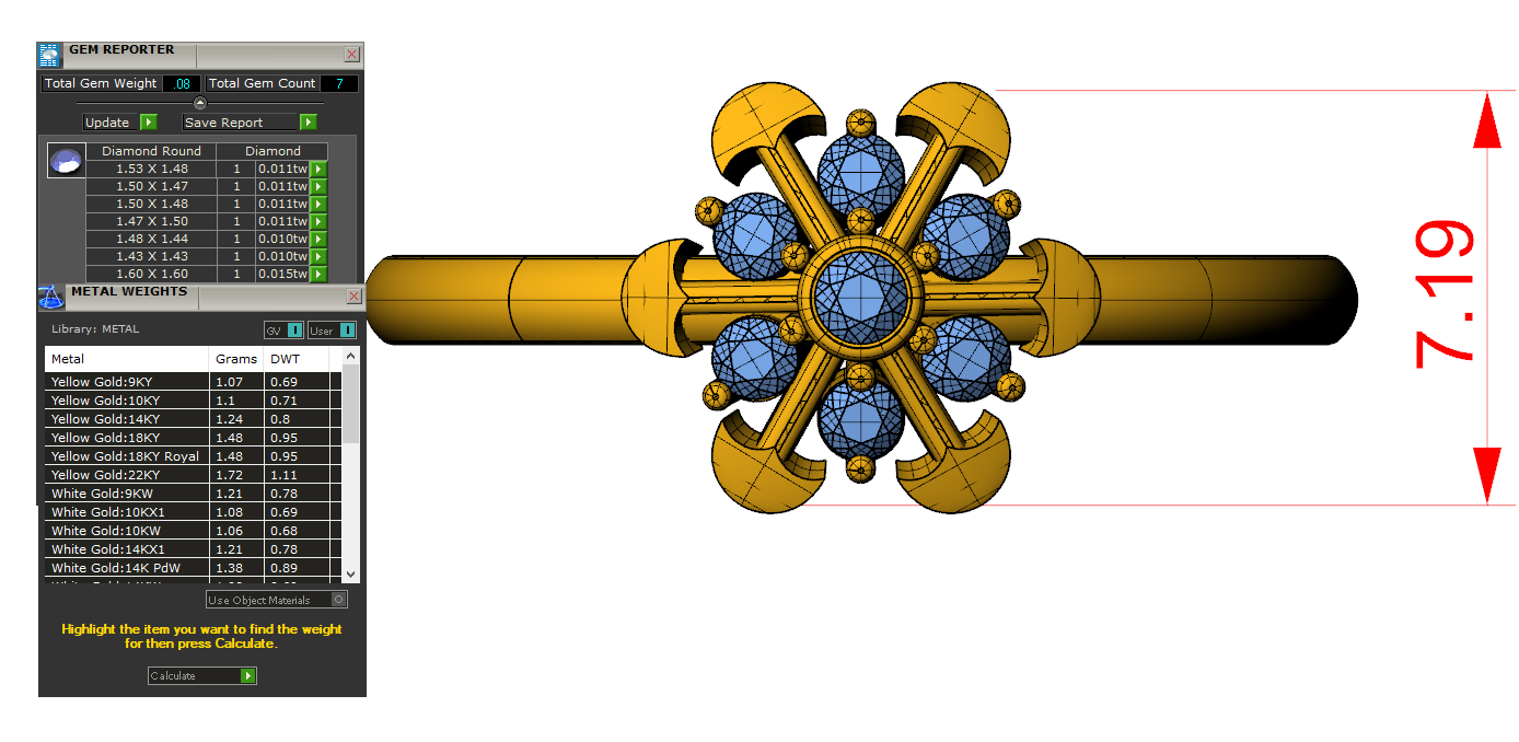 Nhẫn Nữ Cầu hôn vàng tây 16k MDJ flower F011