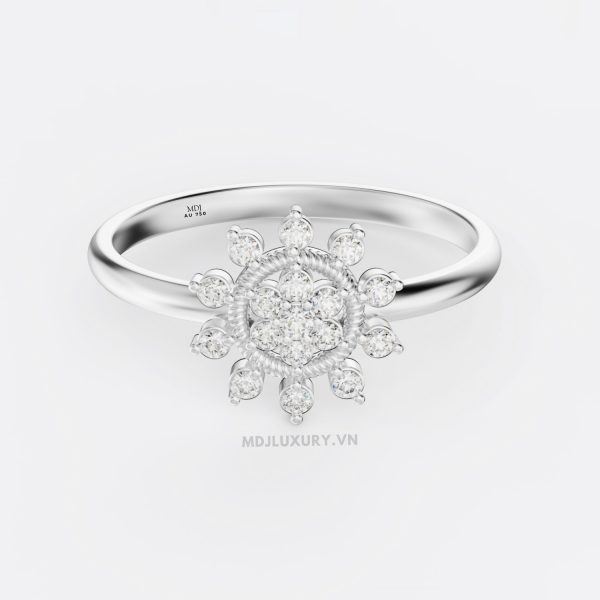 Nhẫn Nữ Cầu hôn vàng tây MDJ flower F013