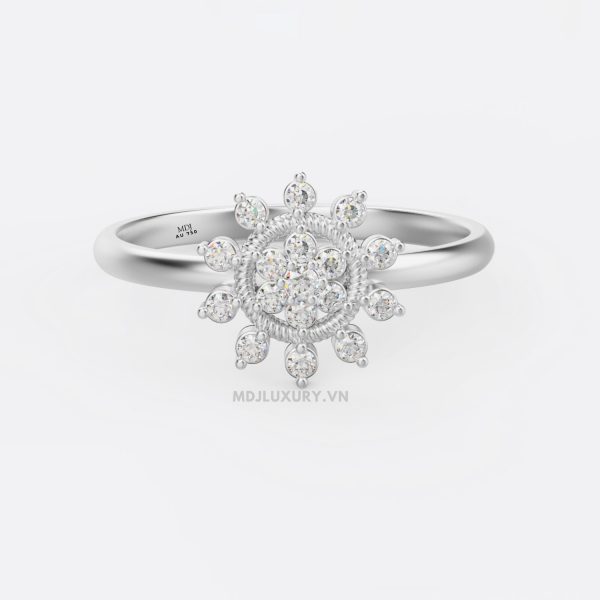 Nhẫn Nữ Cầu hôn vàng tây MDJ flower F013