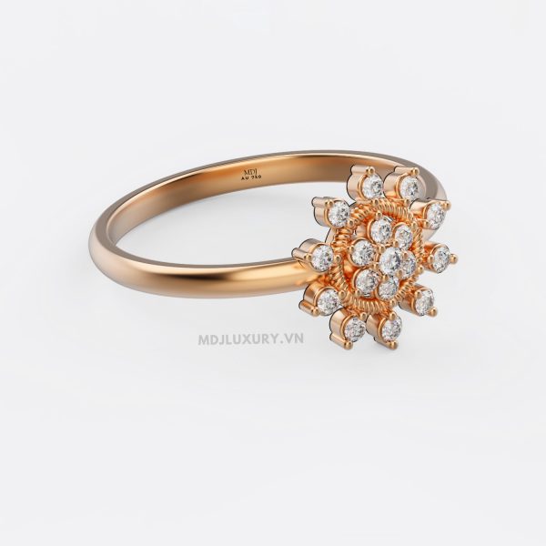 Nhẫn Nữ Cầu hôn vàng tây MDJ flower F013