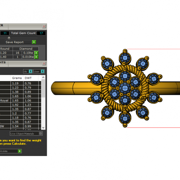 Nhẫn Nữ Cầu hôn vàng tây MDJ flower F013
