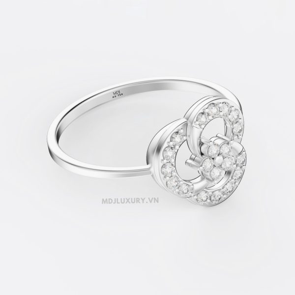 Giấc Mơ Hạnh Phúc: Nhẫn Cầu Hôn Vàng Tây Flower F014 Từ MDJ Luxury
