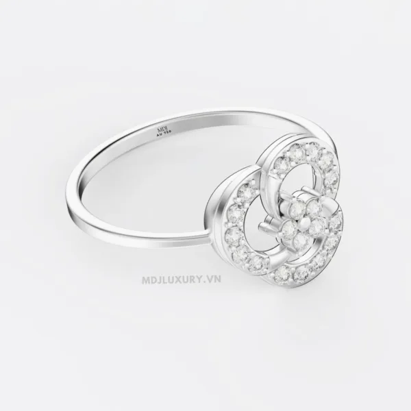 Giấc Mơ Hạnh Phúc: Nhẫn Cầu Hôn Vàng Tây Flower F014 Từ MDJ Luxury