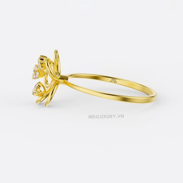 Nhẫn Cầu Hôn Vàng tây 14K MDJ Flower F015
