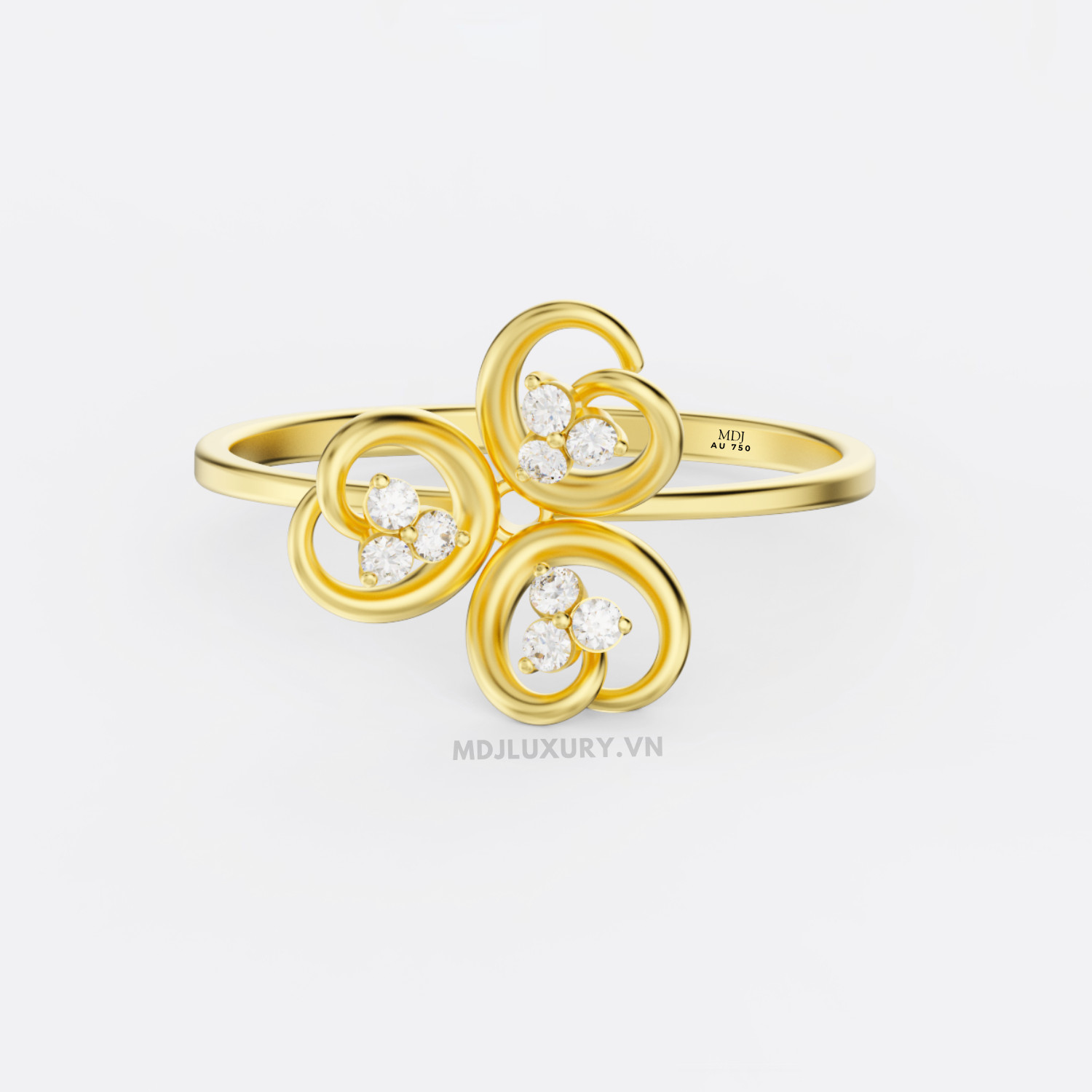 Nhẫn Cầu Hôn Vàng tây 14K MDJ Flower F015