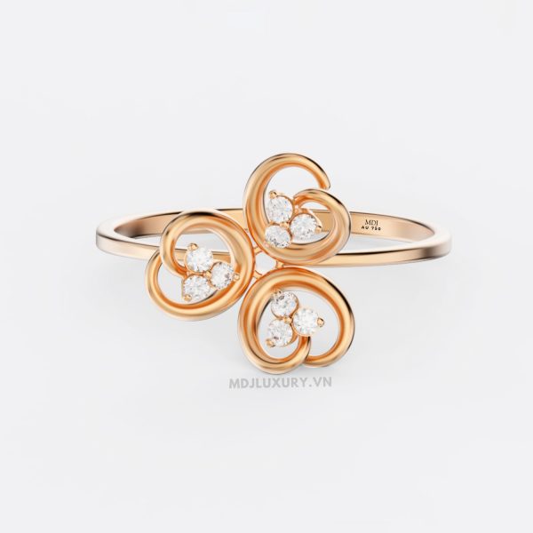 Nhẫn Cầu Hôn Vàng tây 14K MDJ Flower F015