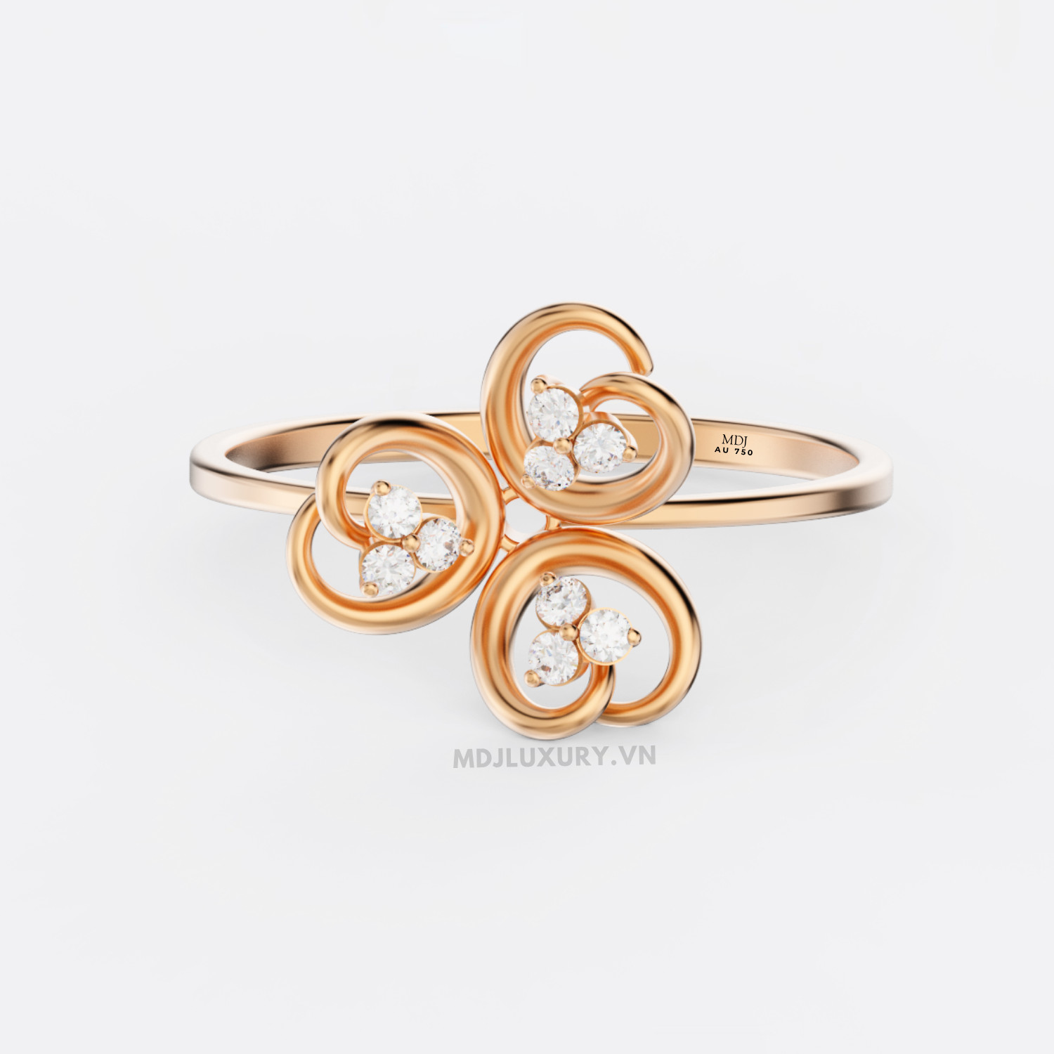 Nhẫn Cầu Hôn Vàng tây 14K MDJ Flower F015