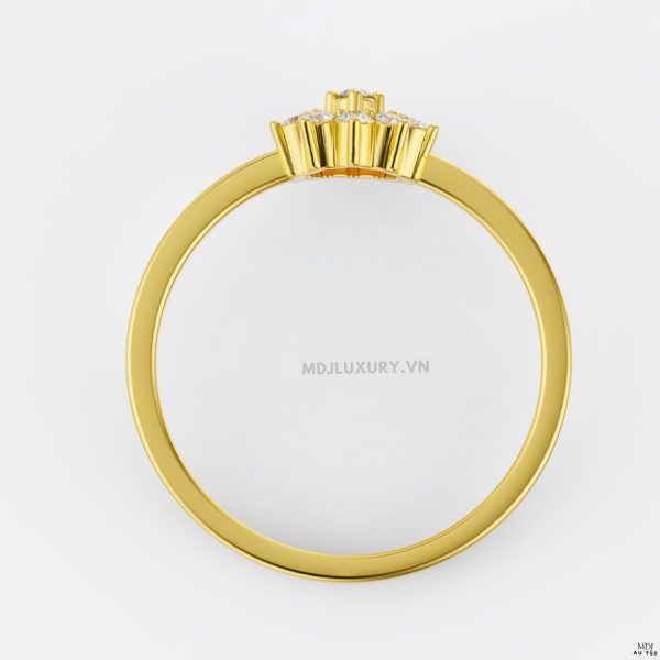 Nhẫn Cầu Hôn Vàng Kim Cương – Vẻ Đẹp Vượt Thời Gian Flower F020