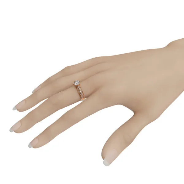 Nhẫn nữ vàng tây cao cấp Vàng 18K Kim Cương Nhân Tạo NNU210