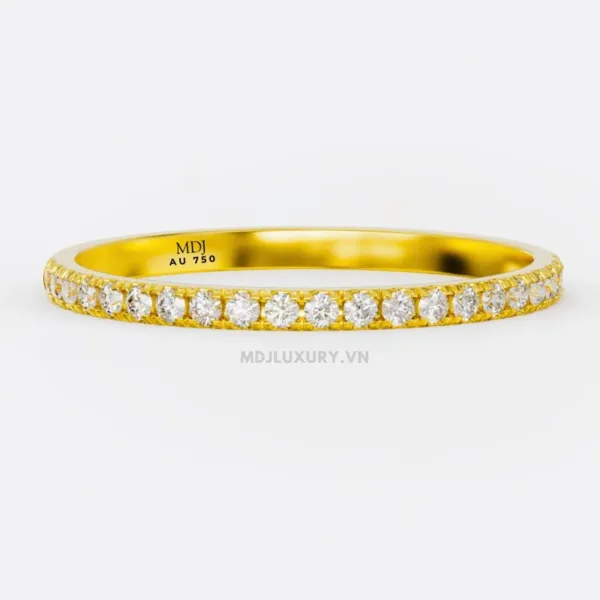 Nhẫn Đính hôn cao cấp Vàng 18K Kim Cương Nhân Tạo NNU212
