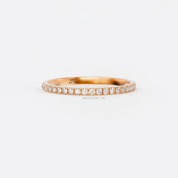 Nhẫn Đính hôn cao cấp Vàng 18K Kim Cương Nhân Tạo NNU212