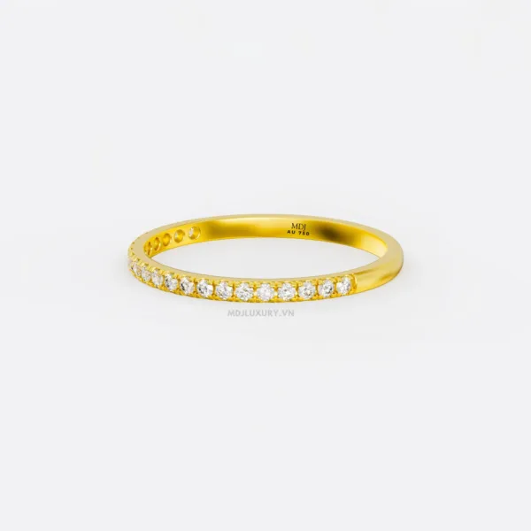 Nhẫn Đính hôn cao cấp Vàng 18K Kim Cương Nhân Tạo NNU212