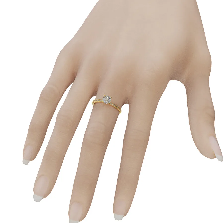 Nhẫn Nữ Vàng Cao Cấp Vàng Tây 18K và 14K NNU216