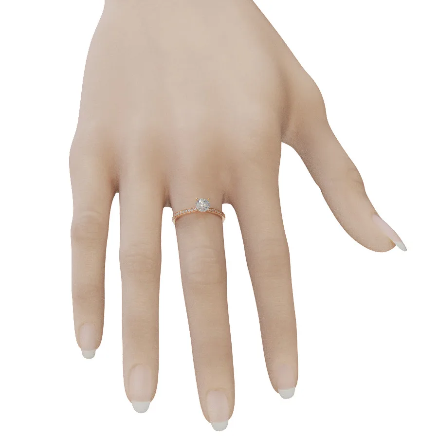 Nhẫn Nữ Vàng Cao Cấp Vàng Tây 18K và 14K NNU216
