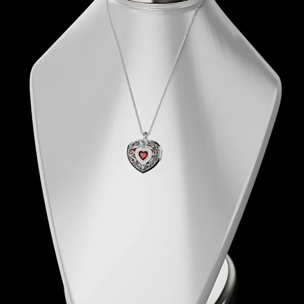 Mặt dây chuyền Nữ Trái Tim đính kim cương MDN06