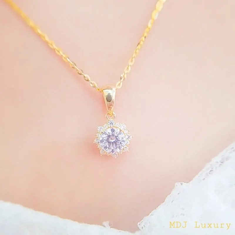 Dây chuyền vàng cho nữ xinh xắn, nhẹ nhàng DUH11