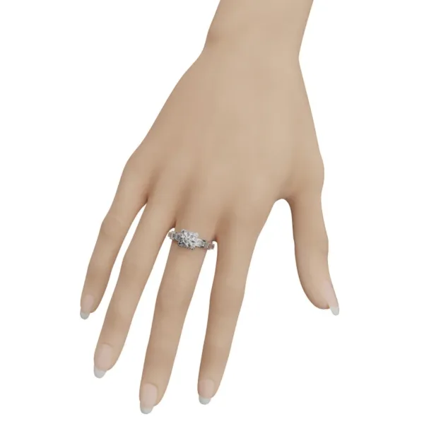 Nhẫn nữ đính hôn vàng Hồng 14K NNU248
