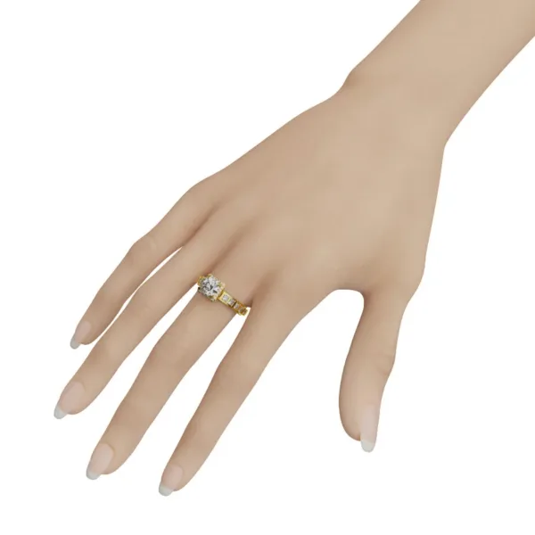 Nhẫn nữ đính hôn vàng Hồng 14K NNU248