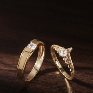 Nhẫn cưới kim cương Moissanite NC237