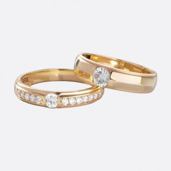 Nhẫn cưới vàng tây 3 triệu MDJ NC235