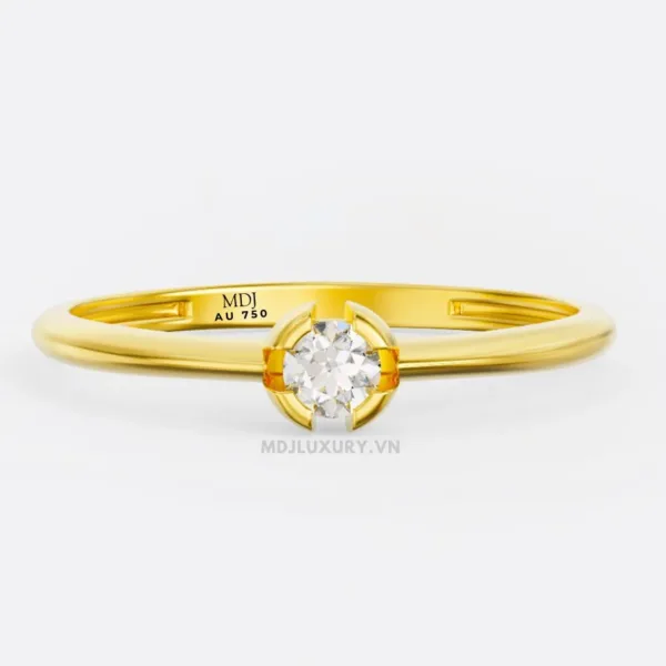 Nhẫn Đính Cầu Hôn Kim Cương Cao Cấp 18k NNU15