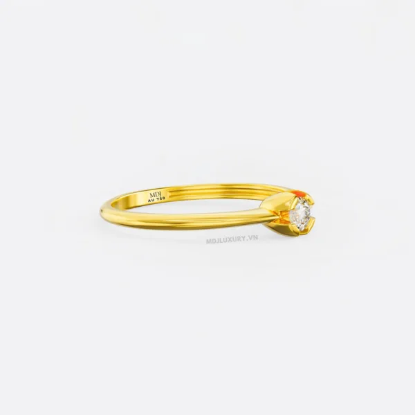 Nhẫn Đính Cầu Hôn Kim Cương Cao Cấp 18k NNU15
