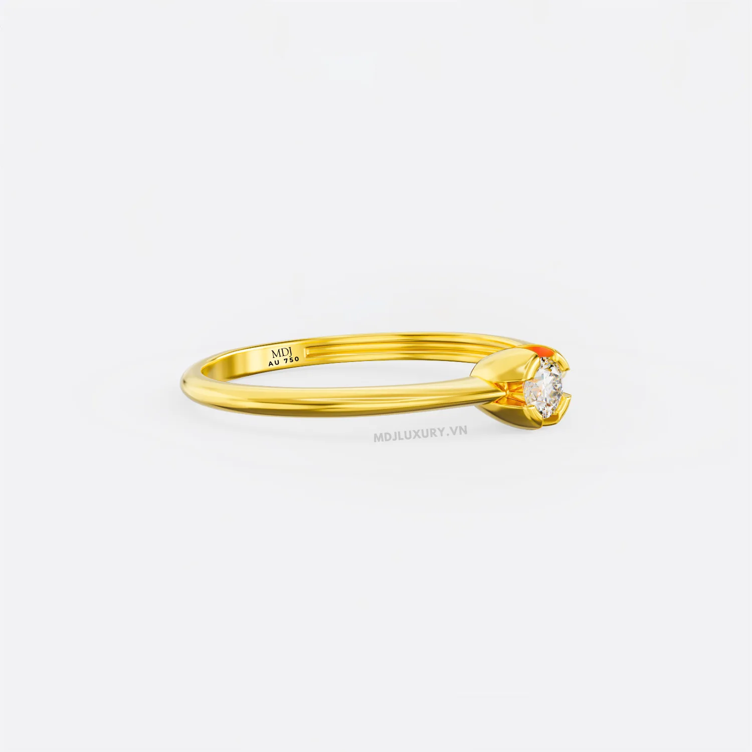 Nhẫn Đính Cầu Hôn Kim Cương Cao Cấp 18k NNU15