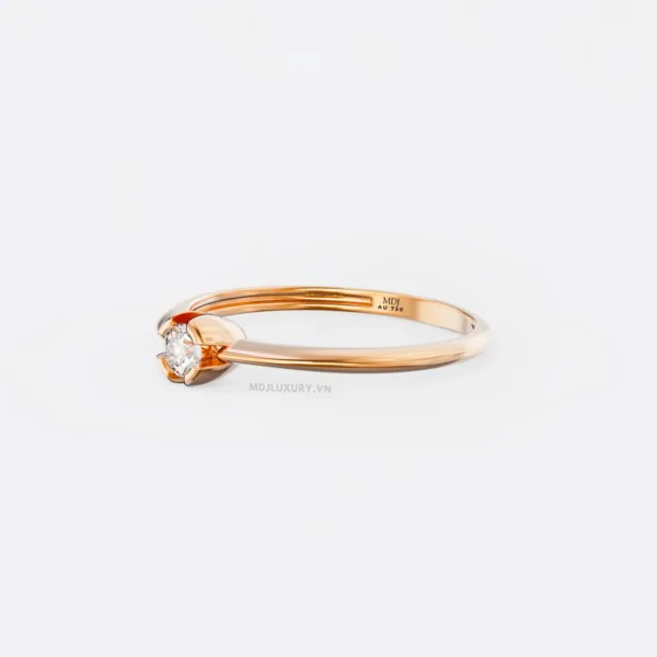 Nhẫn Đính Cầu Hôn Kim Cương Cao Cấp 18k NNU15